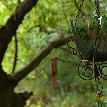 A small, well placed hanging lantern